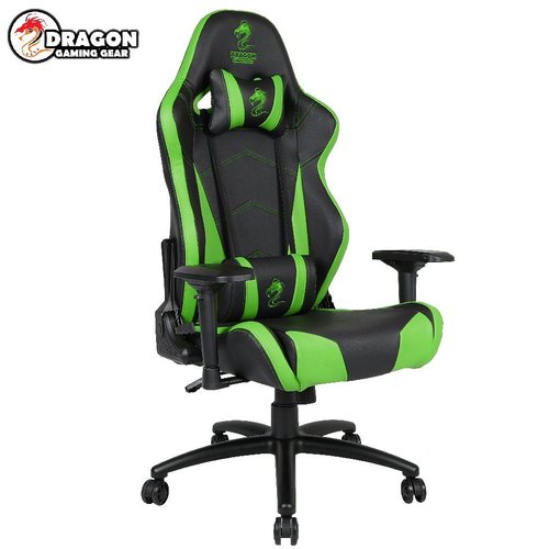 מושב גיימרים Dragon ZEUS Chair ירוק שחור