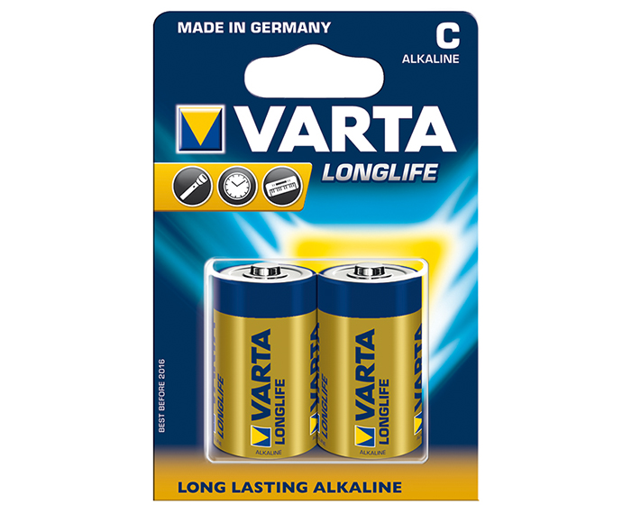 זוג סוללות C אלקליין, Varta