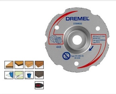 דרמל DSM600 - דיסק חיתוך וידיה מדורג רב שימושי לחיתוך צמוד ל-DSM20