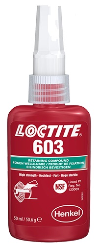 לוקטייט 603 (50 מ"ל) - דבק קיבוע מיסבים, חוזק גבוה , במרווח עד 0.1 מ"מ