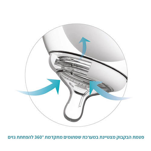בקבוק מעבר ננובבה nanobebe מתאים לכל סוגי המזון - צבע ורוד 240 מ