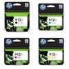 סט 4 ראשי דיו מקוריים HP 912XL 