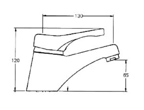 ברז פרח פיה קצרה קבועה 302541 סדרת אלפא כרום חמת