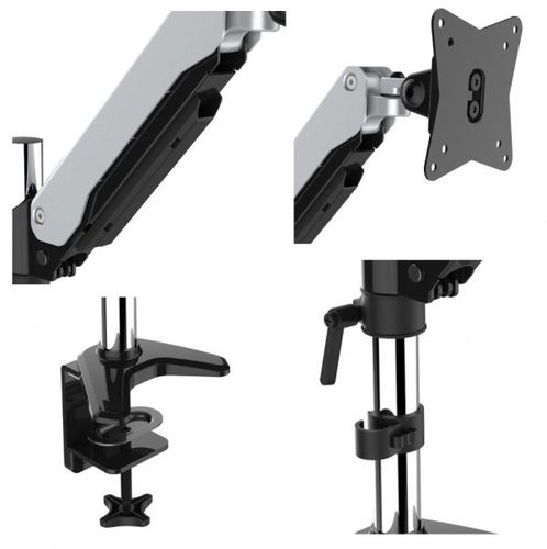 זרוע  לשני מסכי מחשב    Dual Gas Spring Monitor Mount Arm