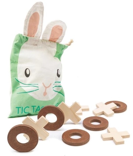 משחק איקס עיגול קלאסי + שקית בד רב פעמית