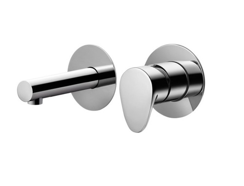 ברז קיר עם פיית רחצה קצרה 305113 סדרת גל (WAVE) כרום חמת 