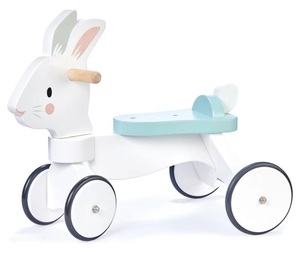בימבת הארנב המהיר מעץ מלא עם גלגלי גומי