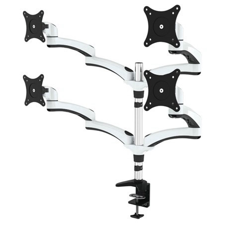 זרוע לארבעה מסכי מחשב    4 Monitors Arm, spring structure w/tension