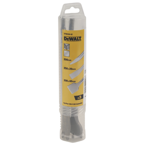 סט 3 איזמלי SDS-Plus DEWALT DT60330-QZ – איזמל שפיץ ושטוחים 250 מ״מ