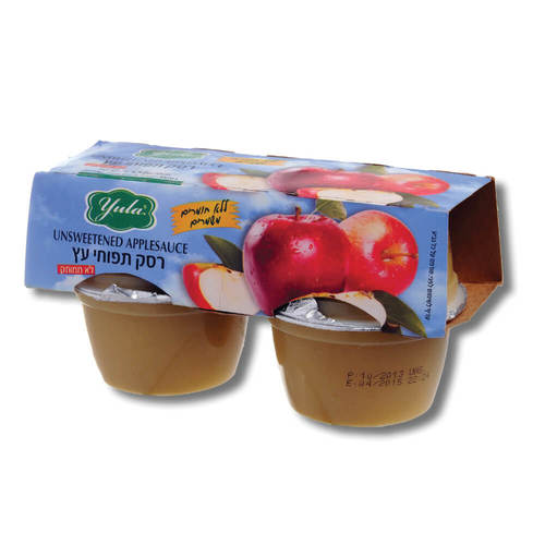 רסק תפוחי עץ ללא סוכר 4X113 גרם יולה Sugar Free Apple Sauce 4X113 gr Yula