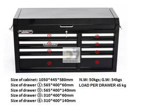 ארון כלים עליון 8 מגירות 105X44.5X58 ס"מ