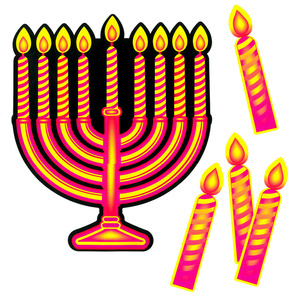 ערכת קישוט זוהרת חנוכה חג של אור/אפונה