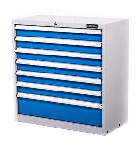 יחידת אחסון 7 מגירות צרה כחול-אפור 900X450X900 מ"מ