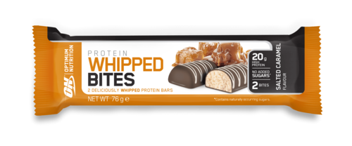חטיף קרמל מלוח 76 גרם אופטימום וויפט Whipped Bites Salty Caramel 76 gr Optimum Nutrition