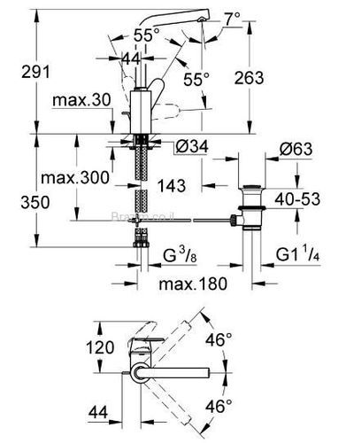 ברז פרח לכיור רחצה סדרת קוסמופוליטן   23054002 GROHE