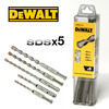 סט 5 יח מקדחים מקצועיים לפטישון DEWALT