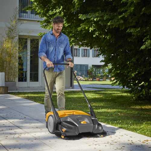 מטאטא מכני אוסף SWP 577 סטיגה לשבילים מדרכות ואספלט גרמניה