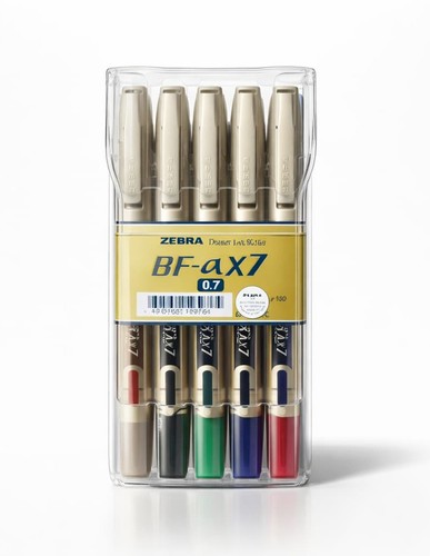 עטי ZEBRA BX-AX 0.7 סט  5 יח' מעורב גוונים