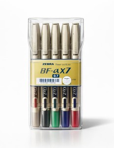 עטי ZEBRA BX-AX 0.7 סט  5 יח' מעורב גוונים