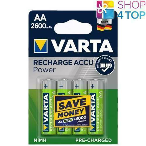 VARTA NIMH 1.2V 2600MAH BATTERY X4