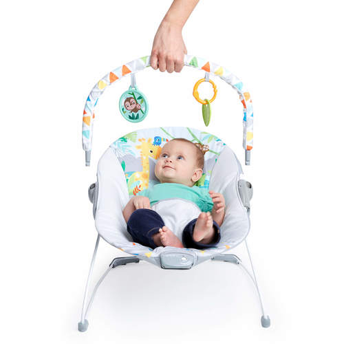 טרמפולינה רוטטת צחק וצפה בספארי ברייט סטארט bright starts מגיל לידה ועד משקל 9 ק