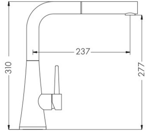 ברז מטבח נשלף PULL OUT קוני 304665 כרום חמת