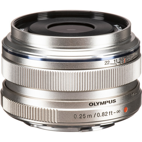 Olympus M.Zuiko Digital 17mm f/1.8 Lens (Silver