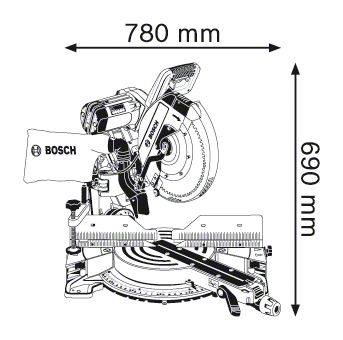 מסור פנדל GCM 12GDL+ סטנד נייח לגרונג ופנדלBOSCH GTA 2600