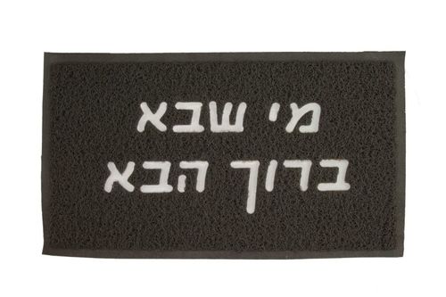שטיחון כניסה poly-tech צבע שחור 45/75