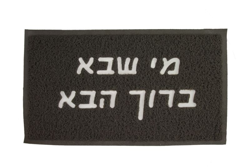 שטיחון כניסה poly-tech צבע שחור 45/75