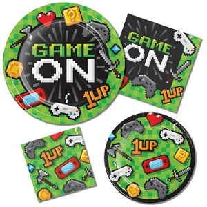 מפיות לאנץ עם הכיתוב Game On מסיבת גיימינג 16 יחידות
