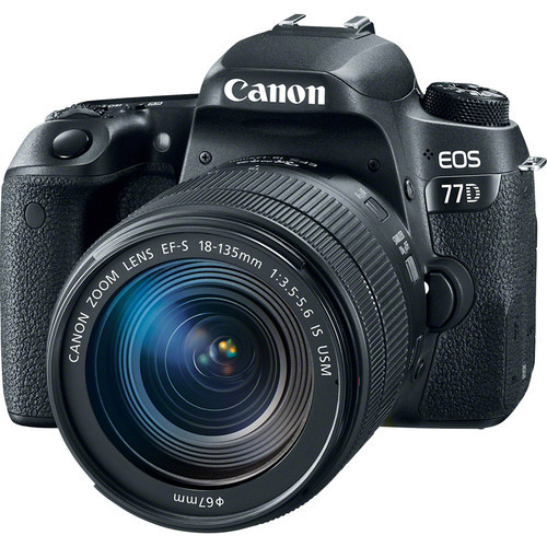 קיט מצלמת רפלקס ועדשה Canon EOS 77D DSLR + 18-135mm