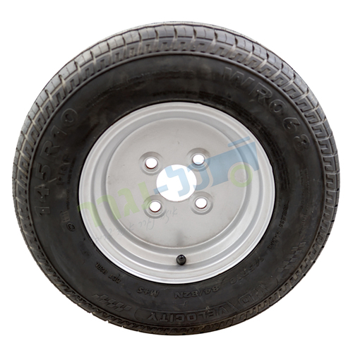 גלגל לנגרר כולל חישוק 4 ברגים 145R10