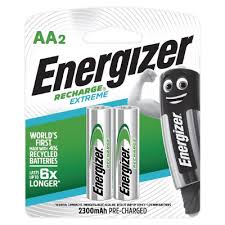 מארז 2 סוללות AA נטענות 2300 מא"ש ENERGIZER EXTREME 