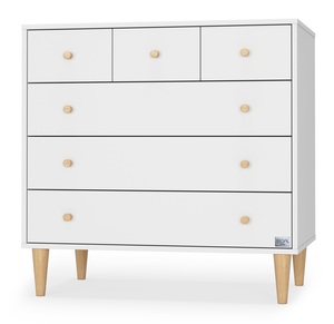 שידת החתלה לתינוק תלם בשילוב צבע עץ טבעי עשויה MDF בציפוי מלמין - לבן