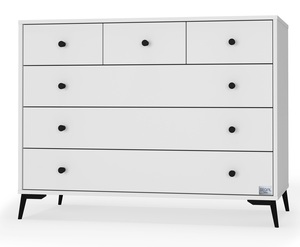 שידת החתלה רחבה לתינוק רגב בסגנון מודרני עשויה MDF בציפוי מלמין - לבן