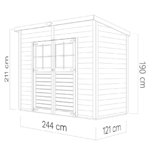 מחסן גינה עץ גארדן איקס 