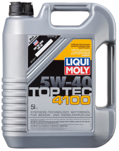 שמן מנוע LIQUI MOLY 5W40 TOP TEC 4100 5L