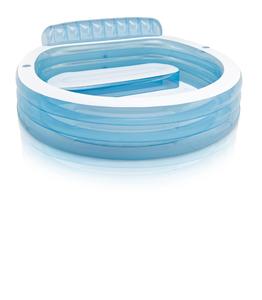 בריכה מתנפחת INTEX עגולה 224/216 ס"מ- ספסל ומשענת | דגם 57190