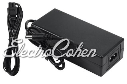 שנאי ספק כוח טרנספורמטור 12V 5A כולל כבל (בעל תו תקן) פלוס פנימי