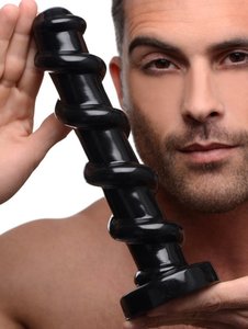 דילדו אנאלי וגינלי מתברג 28 ס"מ