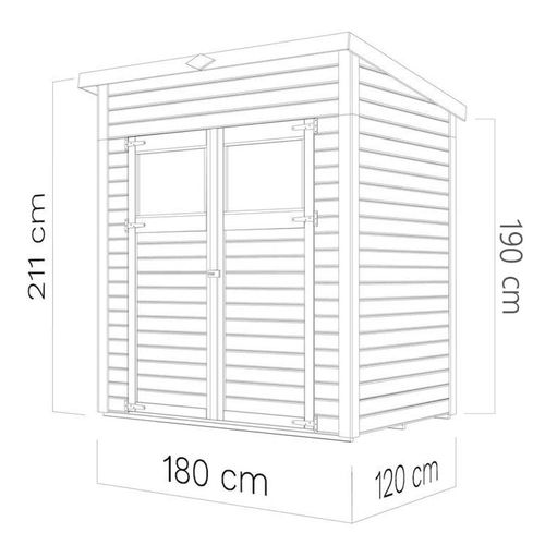 מחסן גינה עץ גארדן איקס 