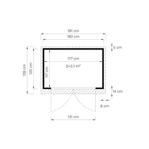 מחסן גינה עץ גארדן איקס 