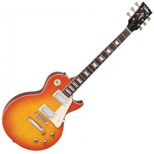 זוית נוספת Vintage V100 ReIssued Electric Guitar ~ Honeyburst