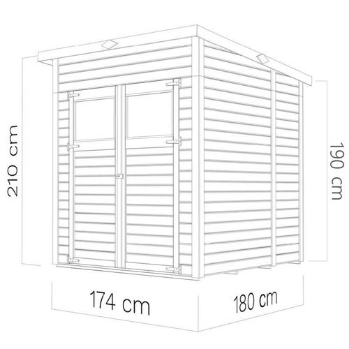מחסן גינה עץ גארדן איקס 