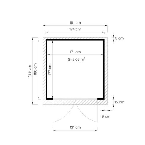 מחסן גינה עץ גארדן איקס 
