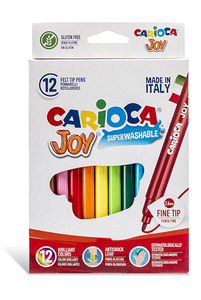 טושים דקים JOY קריוקה - 12 צבעים CARIOCA