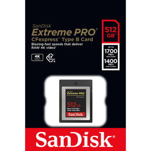 כרטיס זיכרון SanDisk 512GB Extreme PRO CFexpress Type B