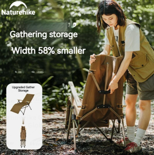 כסא מתקפל למצב שינה לשטח ולקמפינג 3 מצבים NATUREHIKE Nightfall T08 Chair