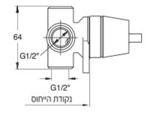 מערכת קיר אינטרפוץ קומפלט (גוף פנימי + כיסוי) 3 דרך סדרת מצדה כרום חמת 305289 + 203582